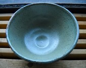 Unique Handcrafted Stoneware Bowl with Drip Pattern
