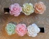 Flower Hair Clips Barretts Colorful Flower Hair Accessories Wedding Prom Hair Accents