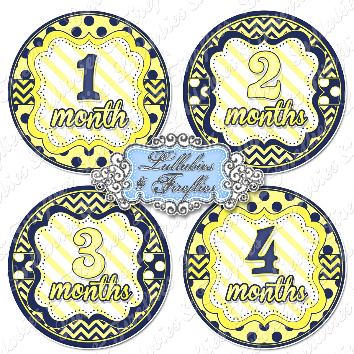 MONTHLY ONESIE Stickers, Boy/Girl Neutral Monthly Stickers, Baby Child Stickers, Baby Shower Gift, Newborn, New Mom, Polka Dots, Chevron