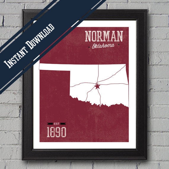 Oklahoma University Digital Printable
