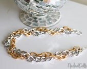 Priscilla, Gold and Silver Necklace, mixed metal jewelry