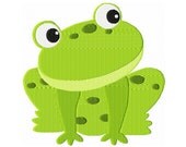 Instant Download Mini 2X2 Spring Frog Embroidery Design All Formats Available