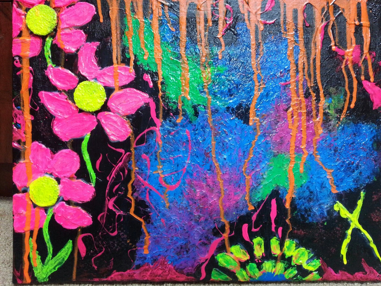 GLOW Acrylic painting on canvas/ Etsy