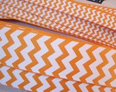 Combo Pack 1" & 3/8" - 2 yards of each - Orange Chevron Grosgrain Ribbon Il_170x135