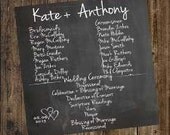 Wedding Program Party and Ceremony Chalkboard Print - DIY, weddings, home decor, engagement, party, save the date, anniversary