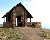 Stone House.  beautiful landscape.  Walkway.  path.  8 X 10.