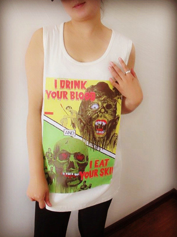 Punk Rock Spirit Tee Shirt , Crop Top Shirt , Tank T Shirt , Tunic Shirt , Women Sexy Hipster Shirt , Custom Photo Shirt