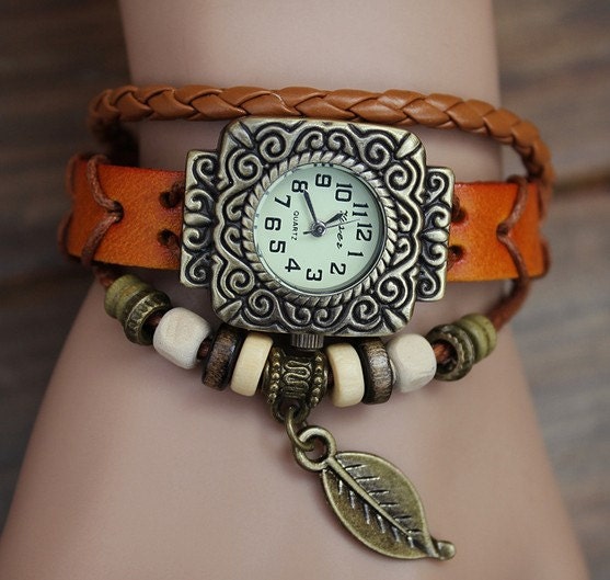 quality suede wrap watch, leather bracelet watch, gadgets retro watch jewelry bracelet GF55