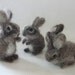 Small Needlefelted Cottontail Bunny
