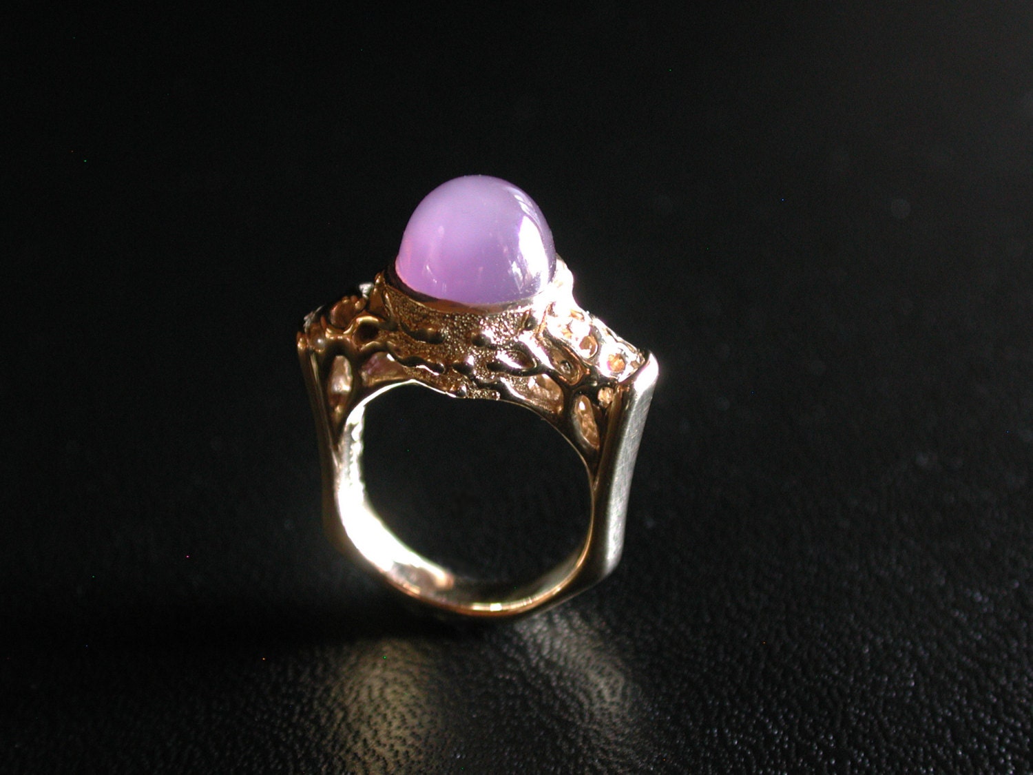 Purple Oregon Holly Blue 'Chalcedony Ladie's Ring