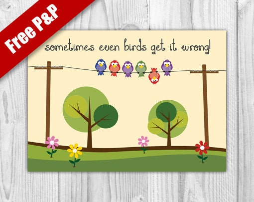 Fun quirky greeting card from the 'Sometimes even...' range - Blank for your own message