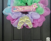 Tiki Bar Custom Deco Mesh Wreath