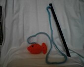 Cat Toy Orange Fish Kitty Teaser
