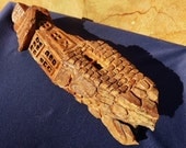 Hand carved cottonwood bark cottage mill