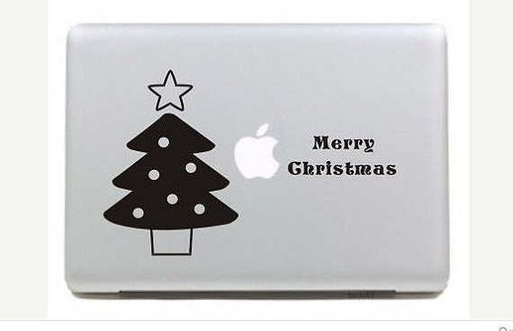 Merry Christmas --- Mac Decal Macbook Decals Macbook Stickers Vinyl decal for Apple Macbook Pro/Air iPad