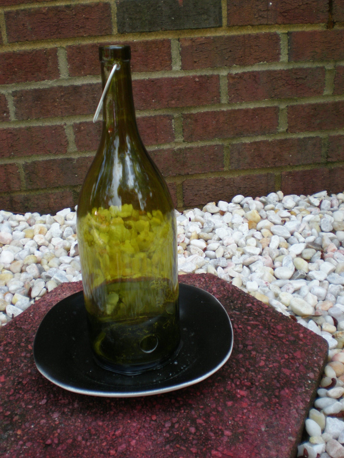 Wine Bottle Bird Feeder
