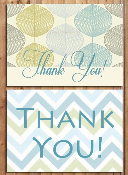 4 pack of Thank You folded note cards