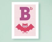 Nursery Decor Kids Room - Art Print Children's Wall - ABC Animal Alphabet Print