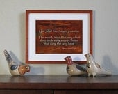 FREE Shipping - FREE 11" x 14" Mat with a Print - Home/Office Inspirational Quote by Henry Van Dyke - Makes a Great Gift (PGRAD2013082)