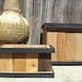 12" x 12" x 12" Solid Wood Planter - Two Toned