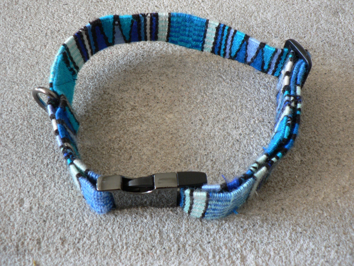 Handwoven Guatemalan Cintas, recreated into a Beautiful Multicolored Adjustable Tribal Dog Collar
