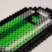 Green Power Battery // Geeky Bead Sprite Icon Black and Green // 5.5 X 2.5 Inch Design