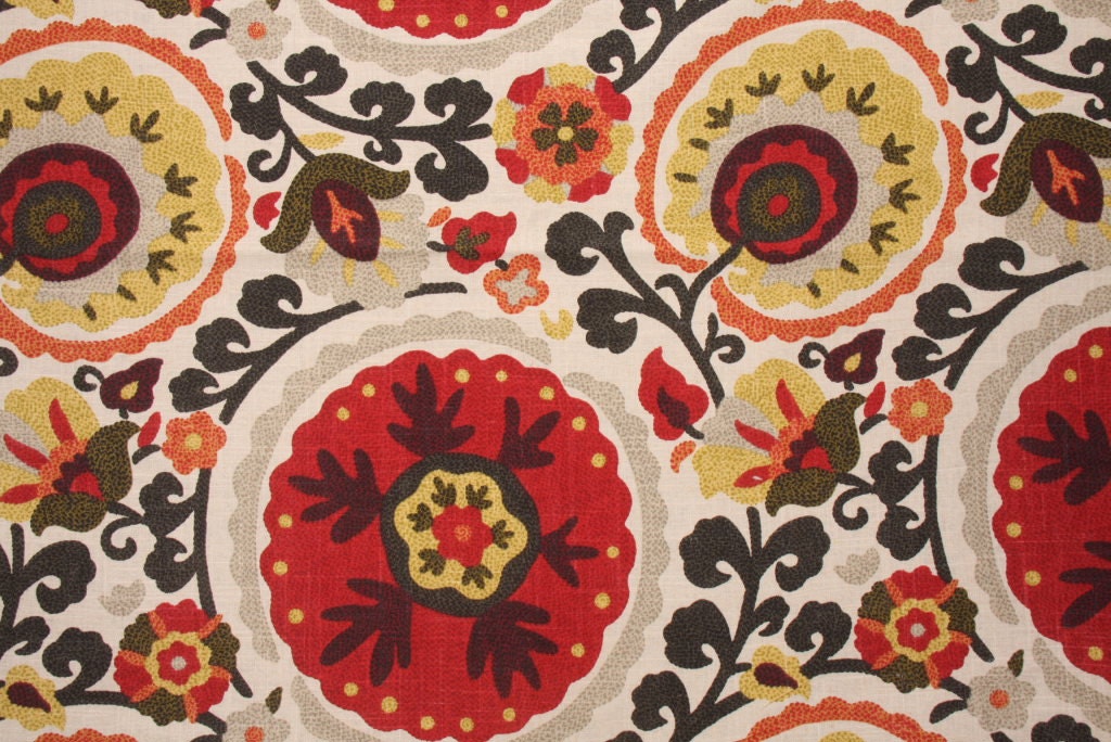 SPECIAL-- 18x18 Handmade Pillow Cover Suzani Printed Linen