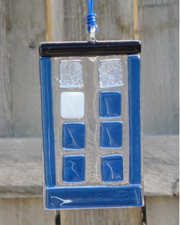 Doctor Who TARDIS Fused Glass Sun Catchers