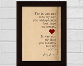 Judy Garland Love Quote - Poster Distressed Book - Home Decor Vintage Look Print