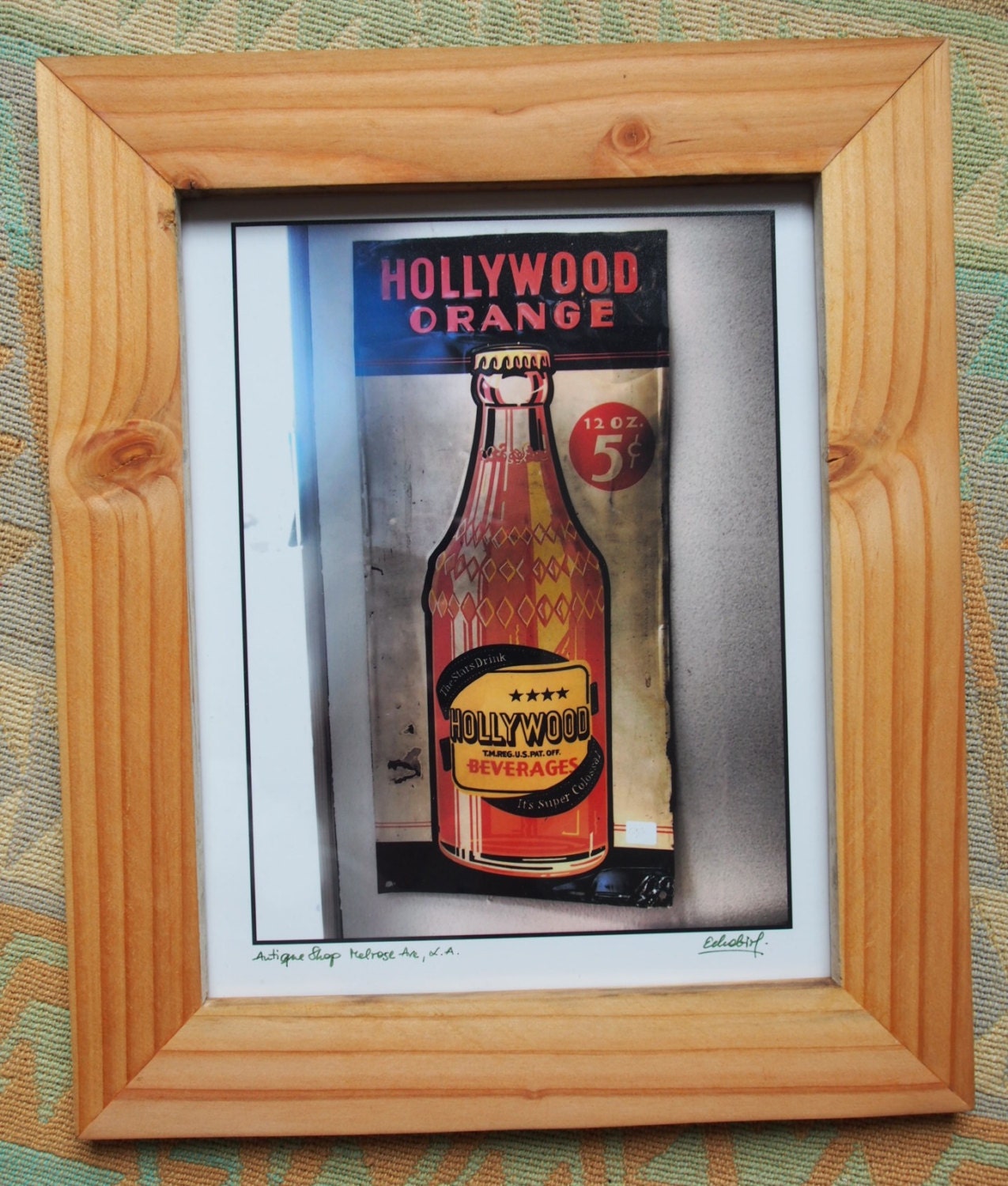 STAR SODA - unique, handmade wooden frame and limited print