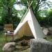 20% Off Grand Opening Sale, Ready to Ship Natural Canvas Teepee,  6 Foot Poles Included