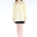 vintage 70s cream knit mesh tunic / floral fishnet sweater mini dress