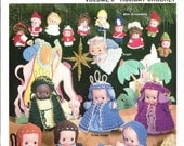 Cupie Doll Holiday Crochet Pattern Book 1983 Mangelsen Kewpie Nativity, Santa, Angel