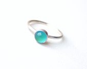 Small Stacking Mood Ring Sterling Silver & Color Changing
