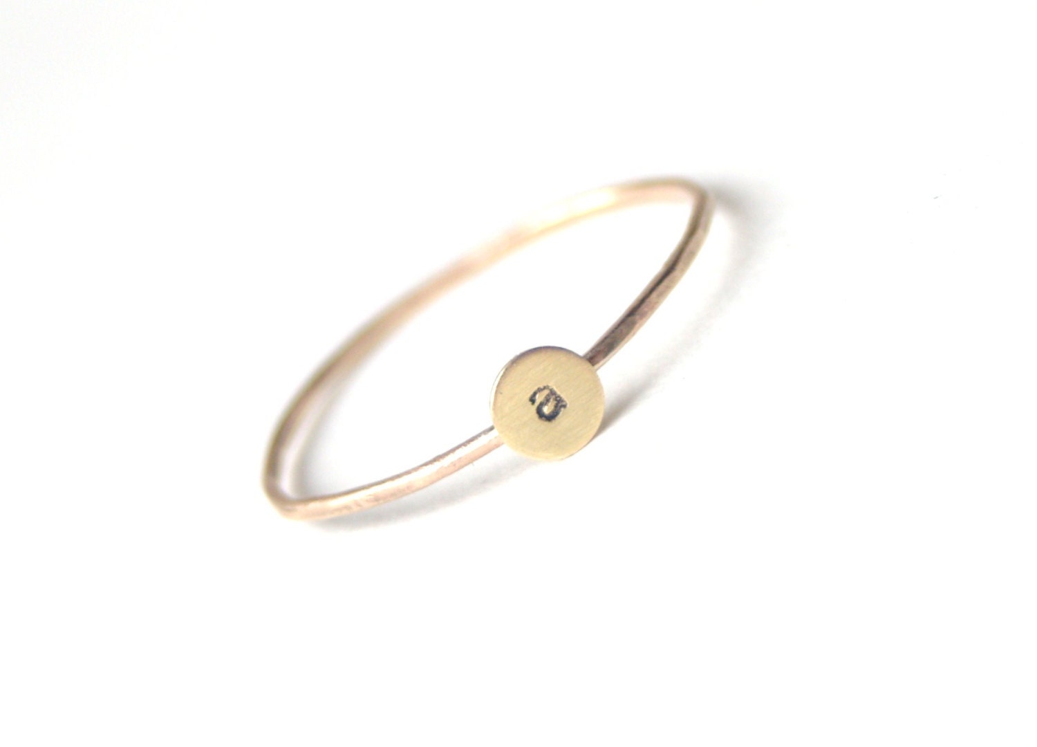 Gold Personalized Initial Ring