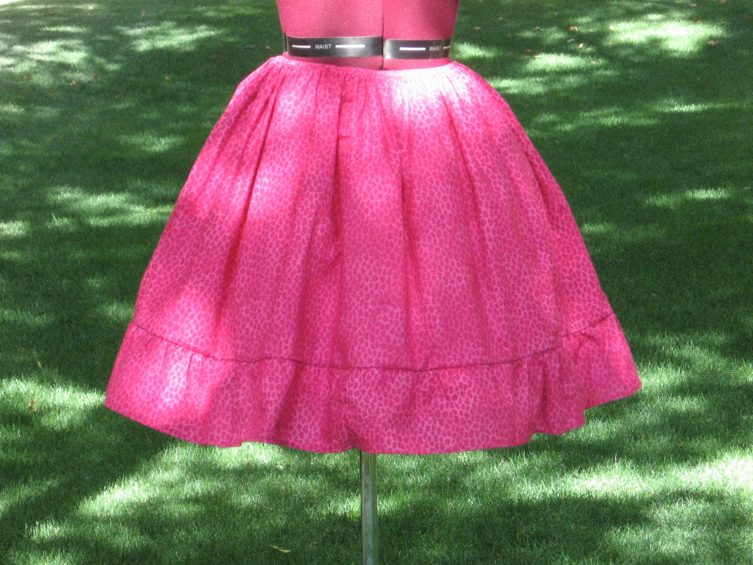 Hot Pink Leopard Print Lolita Skirt