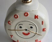 Cookie Time Vintage Clock Cookie Jar