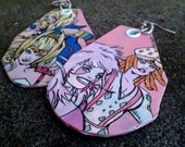 80s cartoon ladies - hand painted earrings - Jem holograms - She-Ra - Rainbow Brite - Strawberry Shortcake