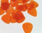 Guitar Pick in Orange - Handmade From Recycled Vinyl Record - Gift for Musicians, Rockers, Vinyl Collectors