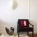 Rustic Bear Pillow on Red and Black Gingham Plaid