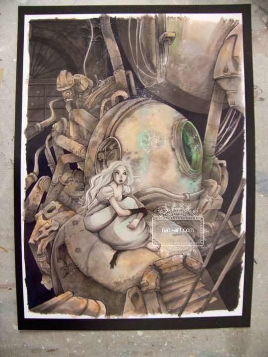 Fireflies - Steampunk - Fantasy - Comic Book illustraton By Natalia Pierandrei