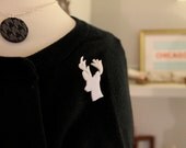 White Deer Brooch