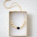 Simple Black Bead and Pearl Necklace