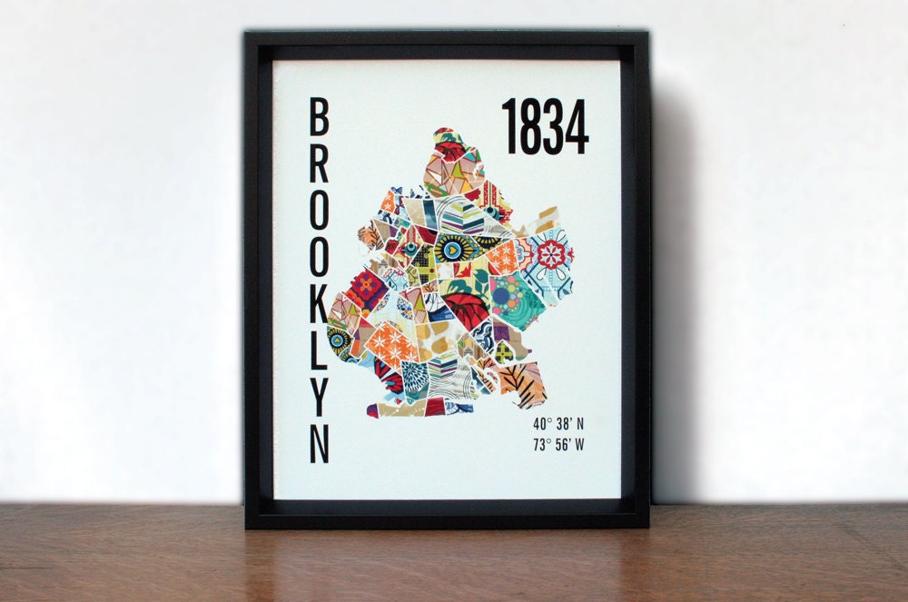 Brooklyn Neighborhood Map print