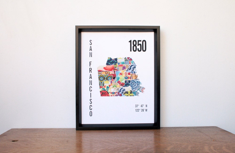 San Francisco Neighborhood Map print