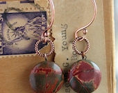 Picasso Jasper and Copper earrings 1