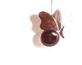 Aubergine Butterfly Stained Glass Suncatcher