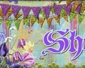 Beautiful Bird and Flowers Vintage Style Etsy Shop Banner and Avatar by Sea Dream Studio