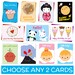 Kawaii Cards - pick any two - birthday, greetings, get well soon