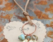 Sweet Dreams / Handmade Ceramic Heart Charm Necklace